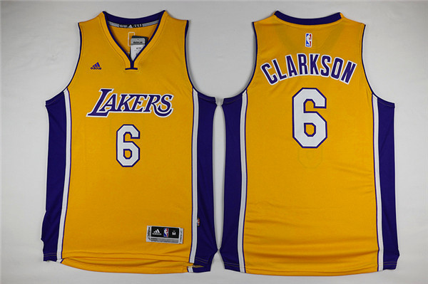 Lakers 6 Jordan Clarkson Gold Swingman Jersey