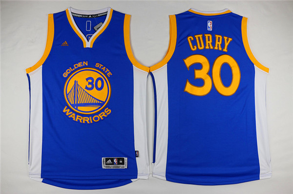 Warriors 30 Stephen Curry Blue Swingman Jersey