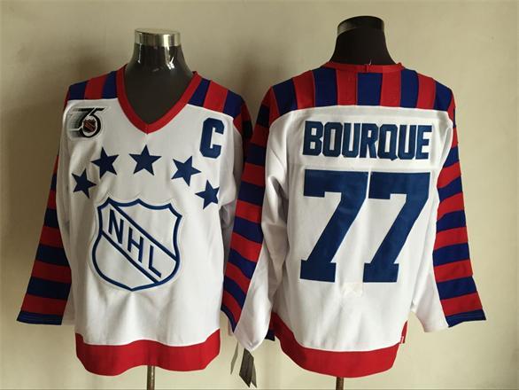 Bruins 77 Ray Bourque White CCM Jersey
