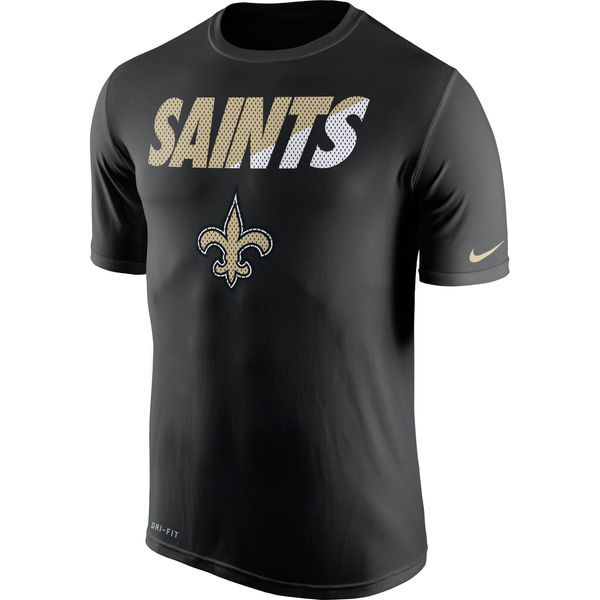 Nike Saints Black Team Logo Men's T Shirt