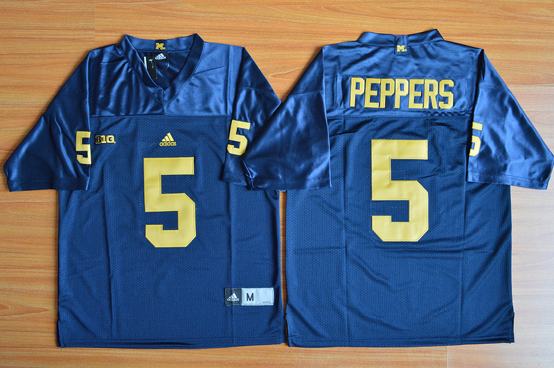 Wolverines 5 Jabrill Peppers Navy Blue College Jersey