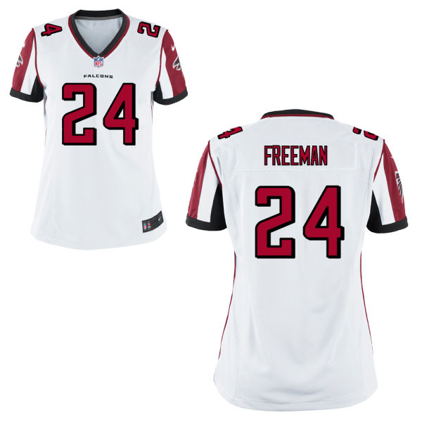 Nike Falcons 24 Devonta Freeman White Women Game Jersey
