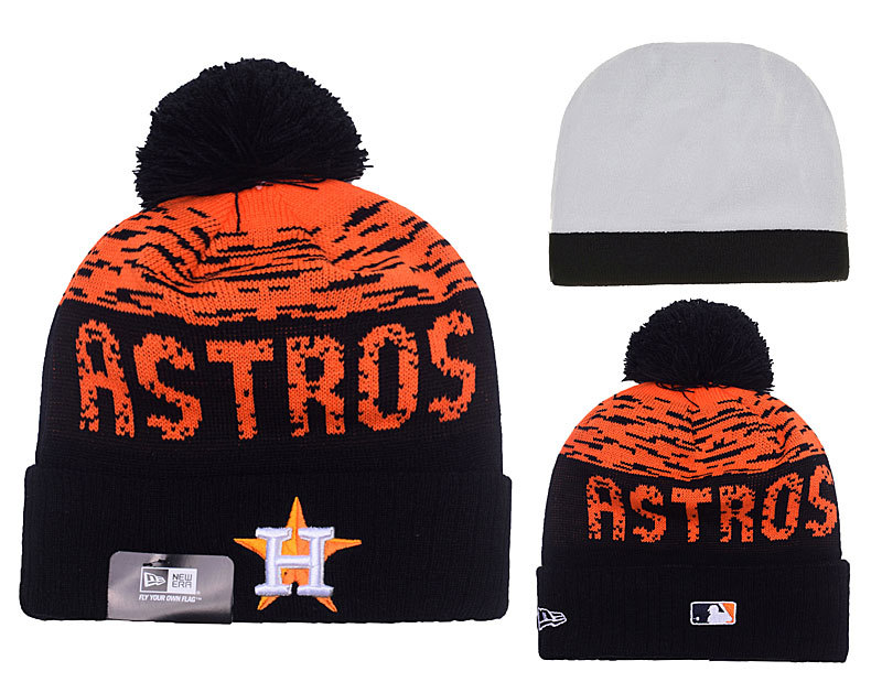 Astros Team Logo Orange & Black Knit Hat YD