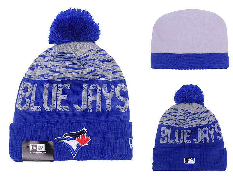 Blue Jays Team Logo Grey & Blue Knit Hat YD