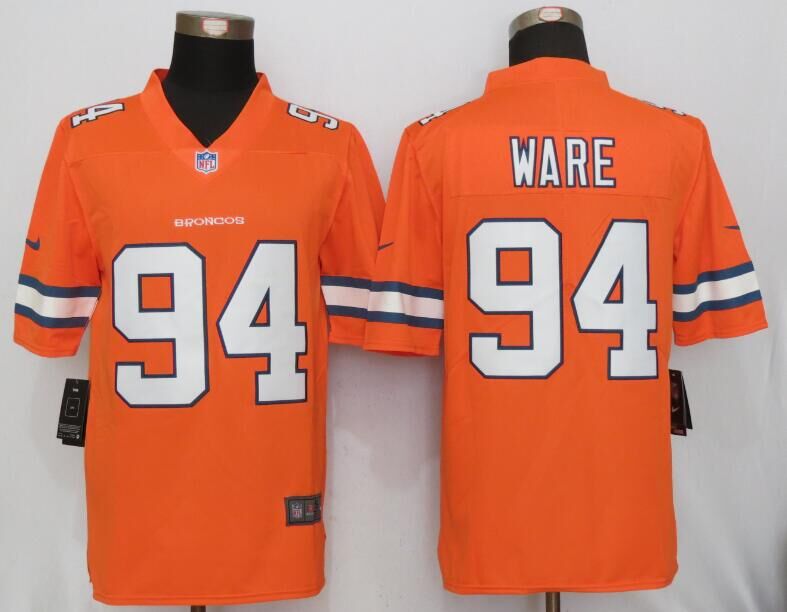 Nike Broncos 94 DeMarcus Ware Orange Youth Color Rush Limited Jersey