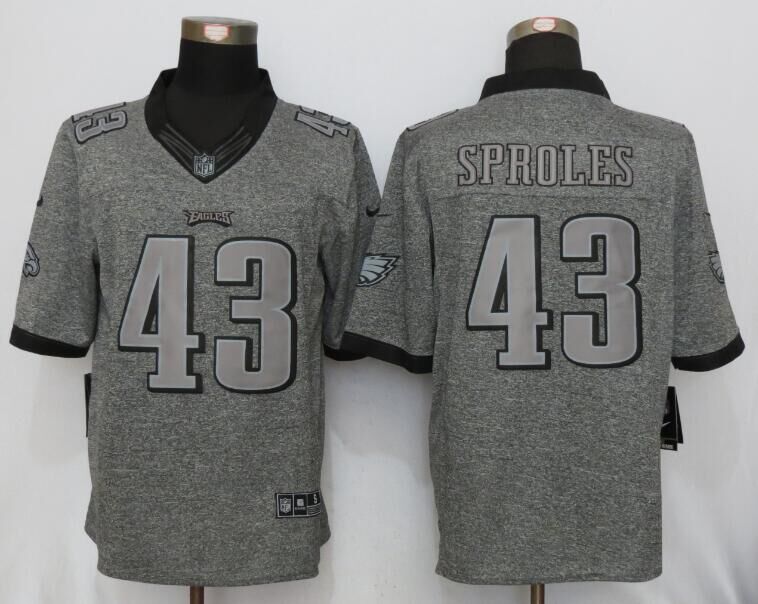 Nike Eagles 43 Darren Sproles Gray Gridiron Limited Jersey