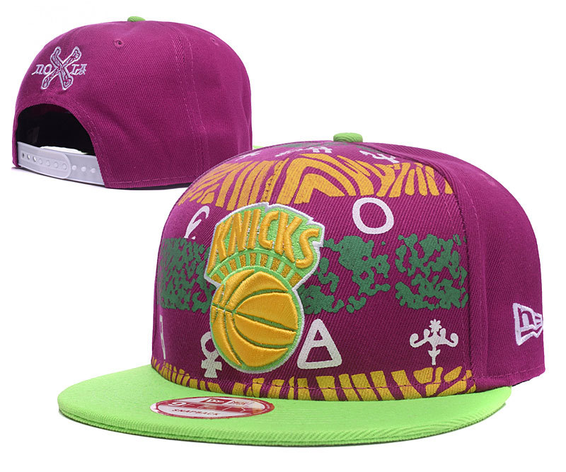 Knicks Team Logo Rose-carmine Fashion Adjustable Hat GS