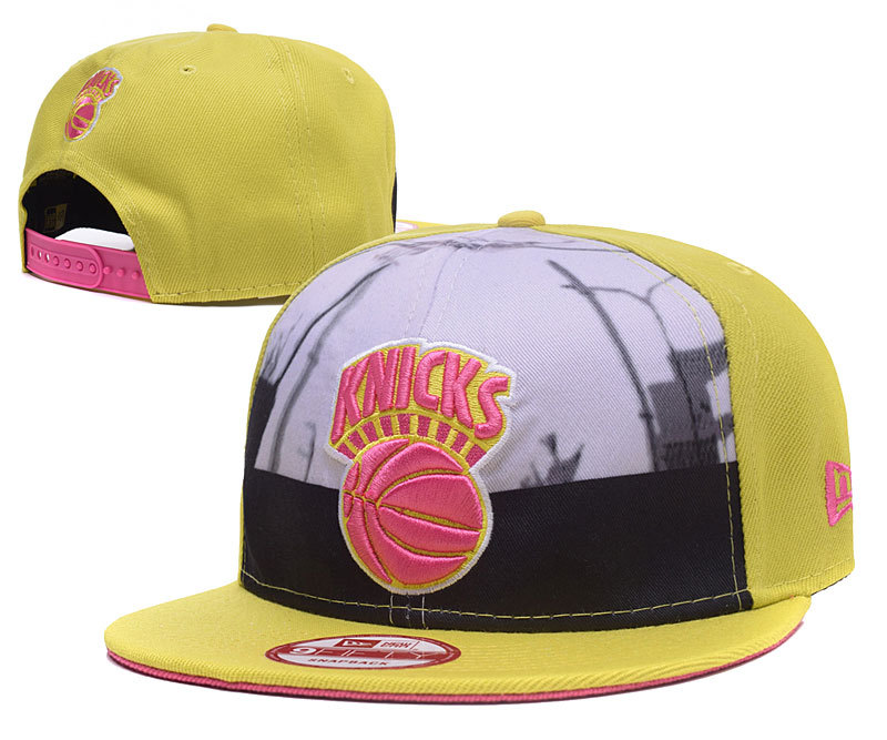 Knicks Team Logo Yellow Adjustable Hat GS