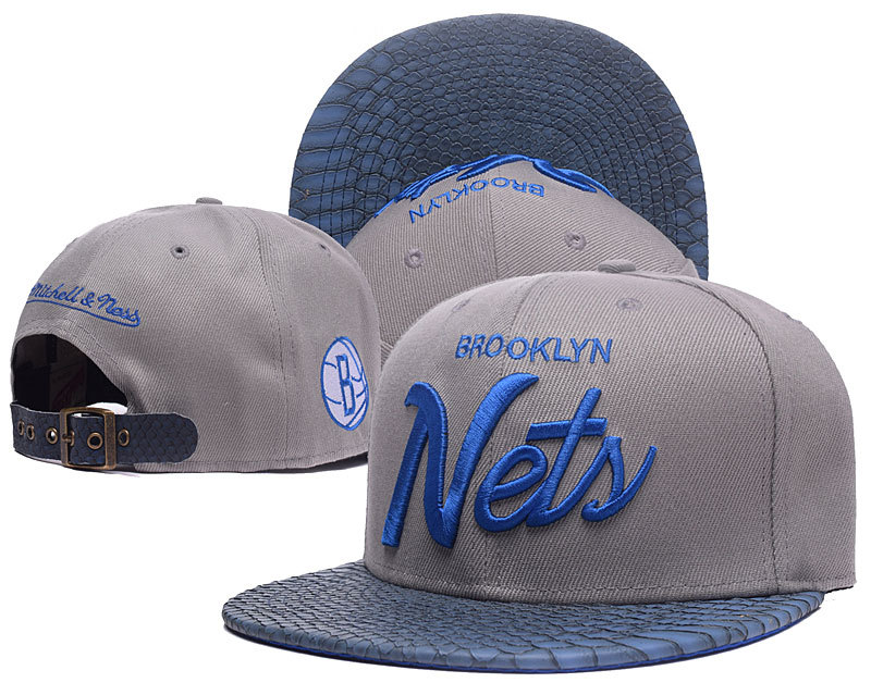 Nets Team Logo Grey Adjustable Hat GS
