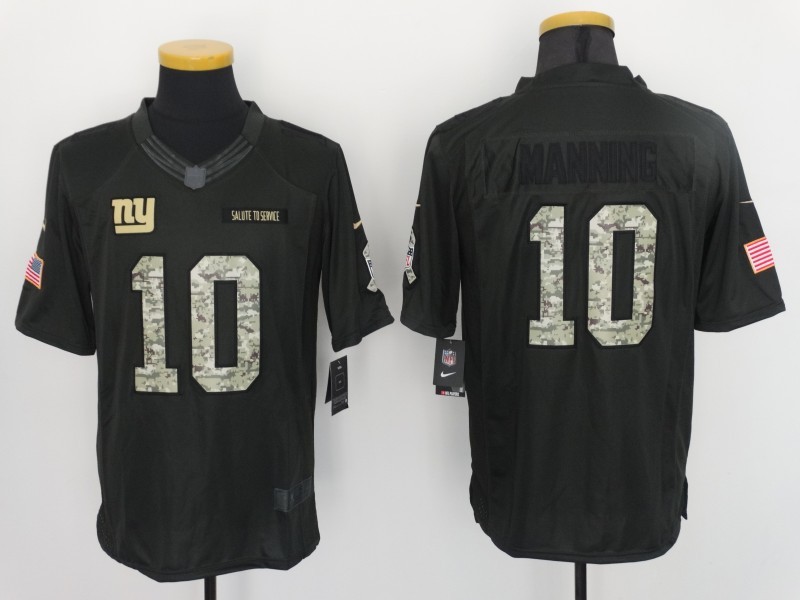 Nike Giants 10 Eli Manning Anthracite Salute to Service Limited Jersey