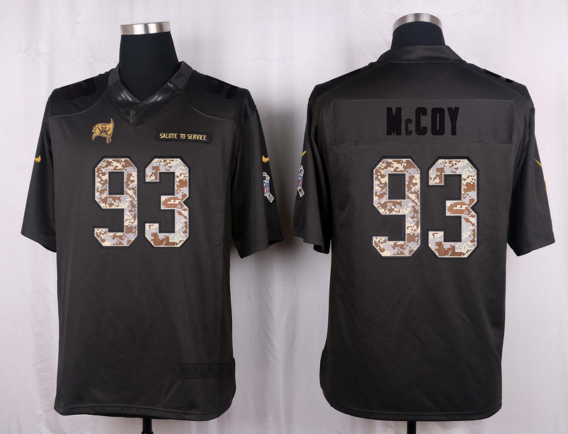 Nike Buccaneers 93 Gerald McCoy Anthracite Salute to Service Limited Jersey