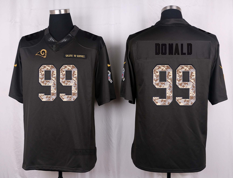 Nike Rams 99 Aaron Donald Anthracite Salute to Service Limited Jersey