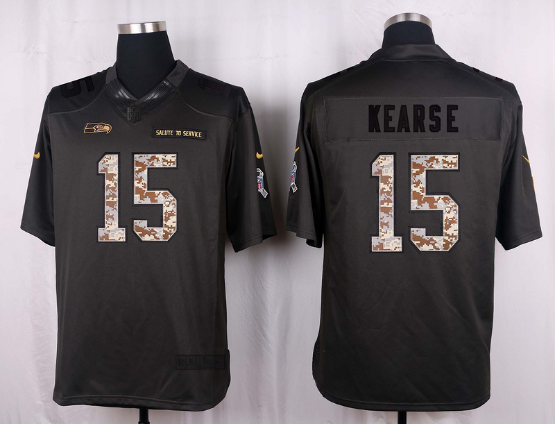 Nike Seahawks 15 Jermaine Kearse Anthracite Salute to Service Limited Jersey
