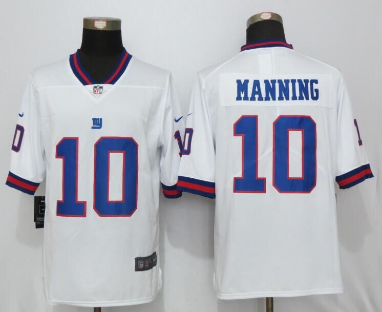 Nike Giants 10 Eli Manning White Color Rush Limited Jersey
