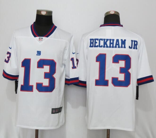 Nike Giants 13 Odell Beckham Jr White Color Rush Limited Jersey