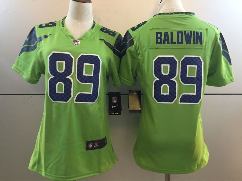 Nike Seahawks 89 Doug Baldwin Green Women Color Rush Limited Jersey