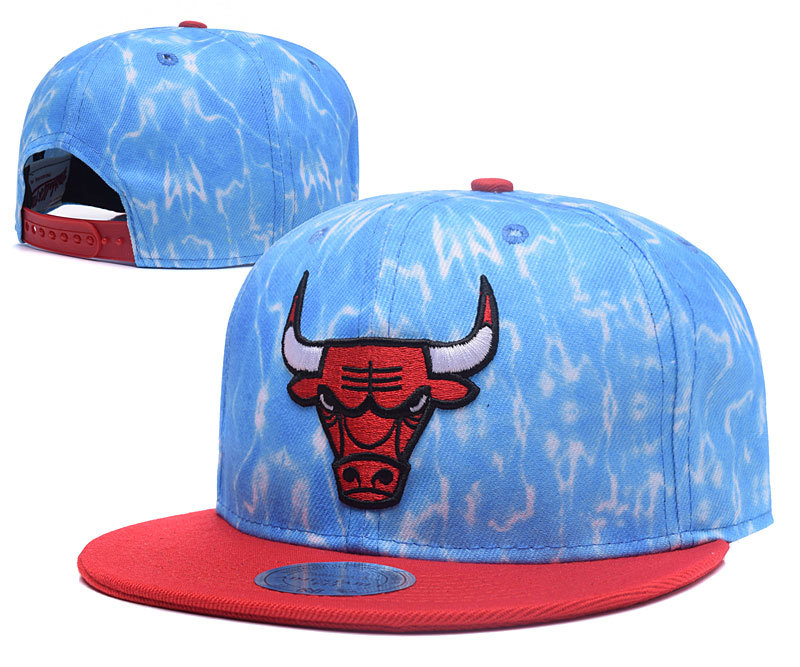 Bulls Team Logo Blue Mitchell & Ness Adjustable Hat GS
