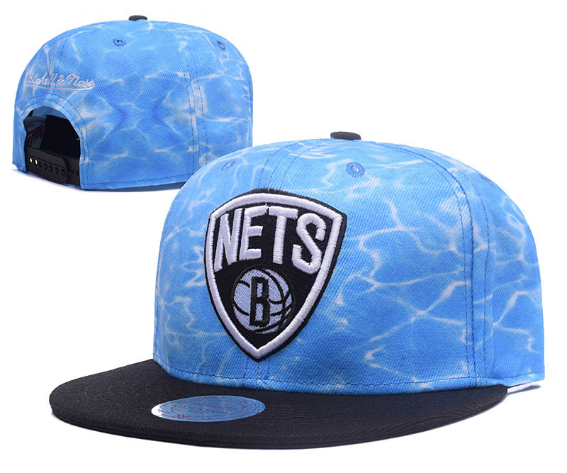 Nets Team Logo Blue Mitchell & Ness Adjustable Hat GS