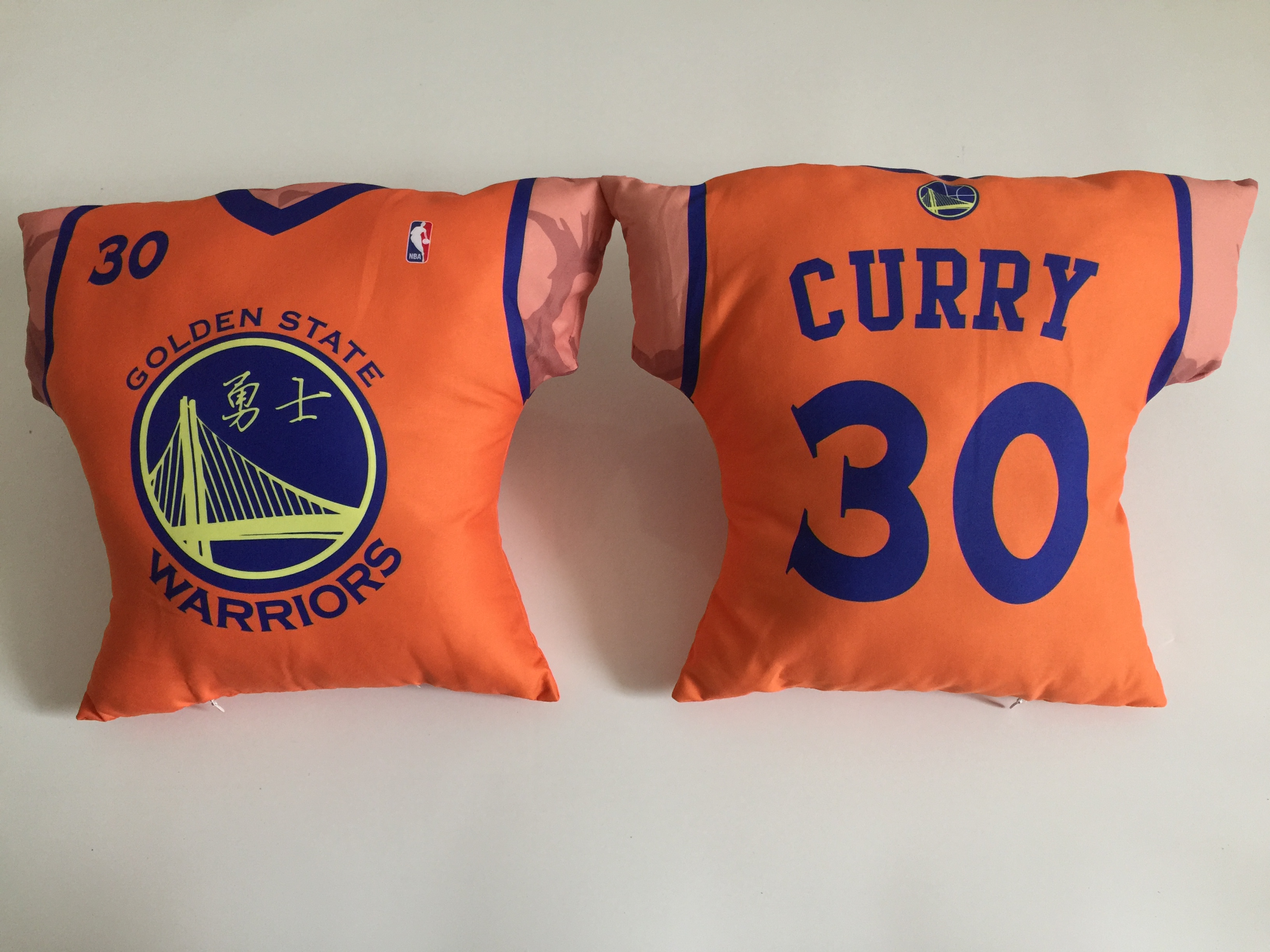 Golden State Warriors 30 Stephen Curry Orange NBA Pillow