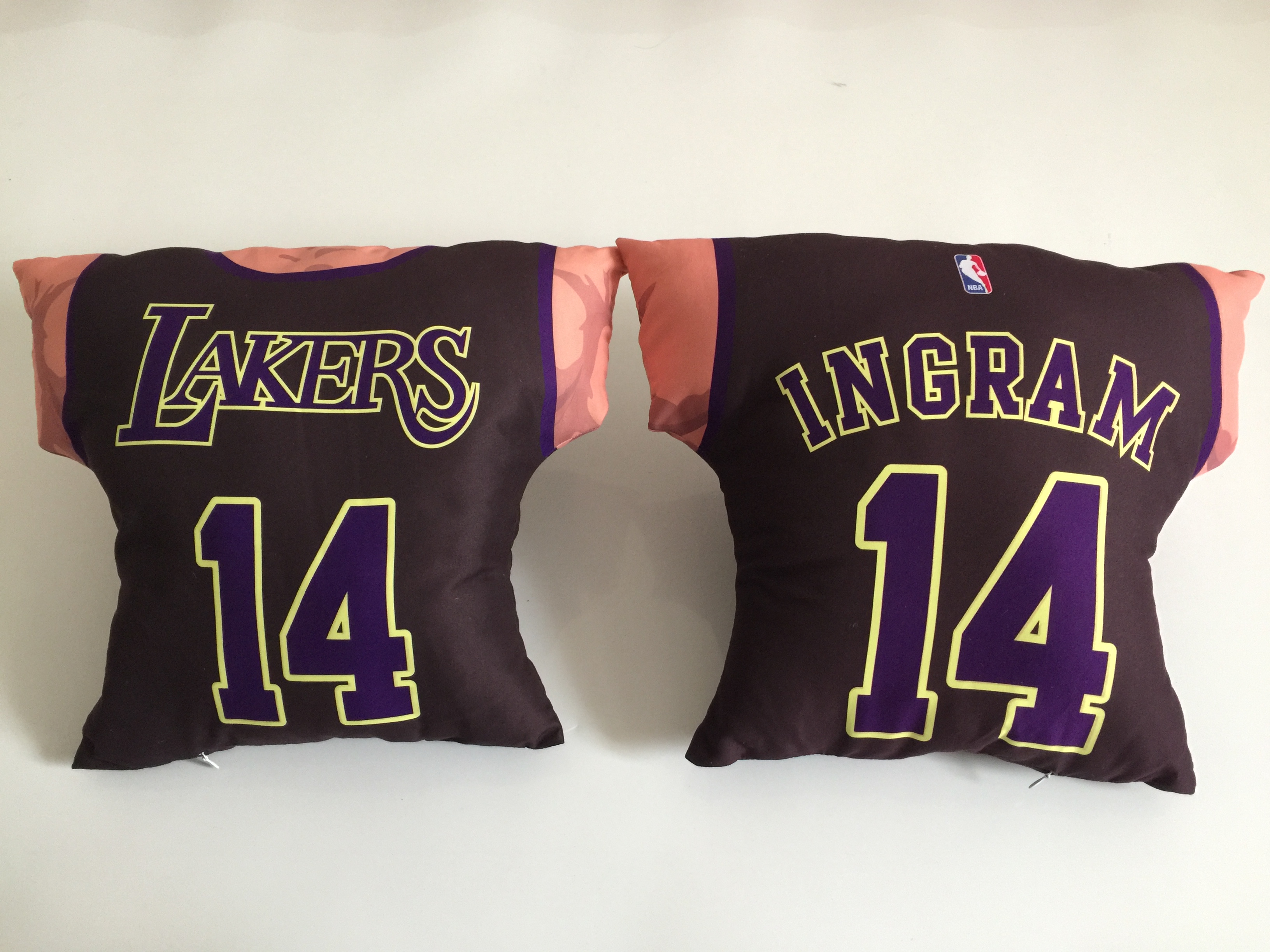 Los Angeles Lakers 14 Brandon Ingram Black NBA Pillow