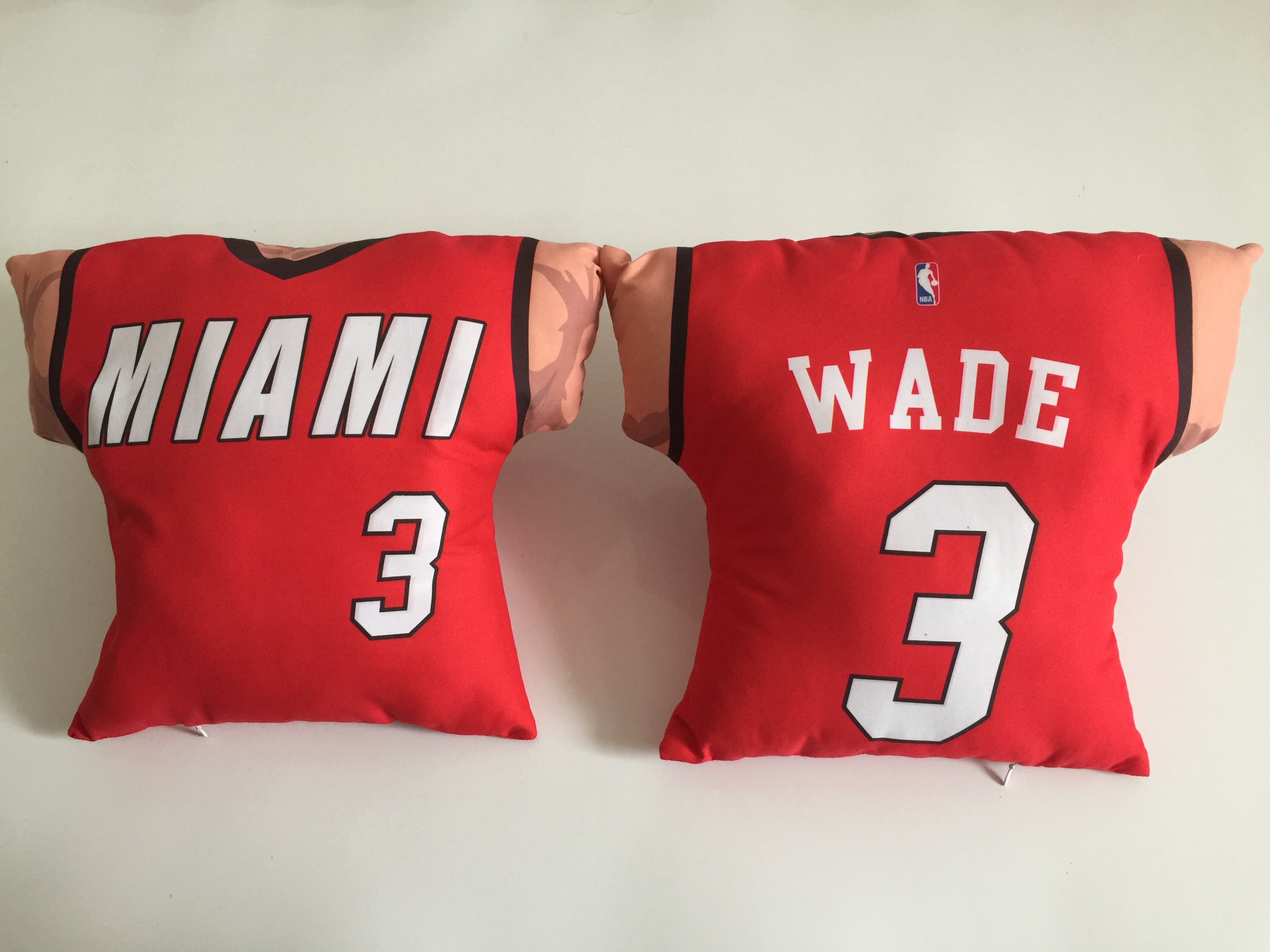 Miami Heat 3 Dwyane Wade Red NBA Pillow