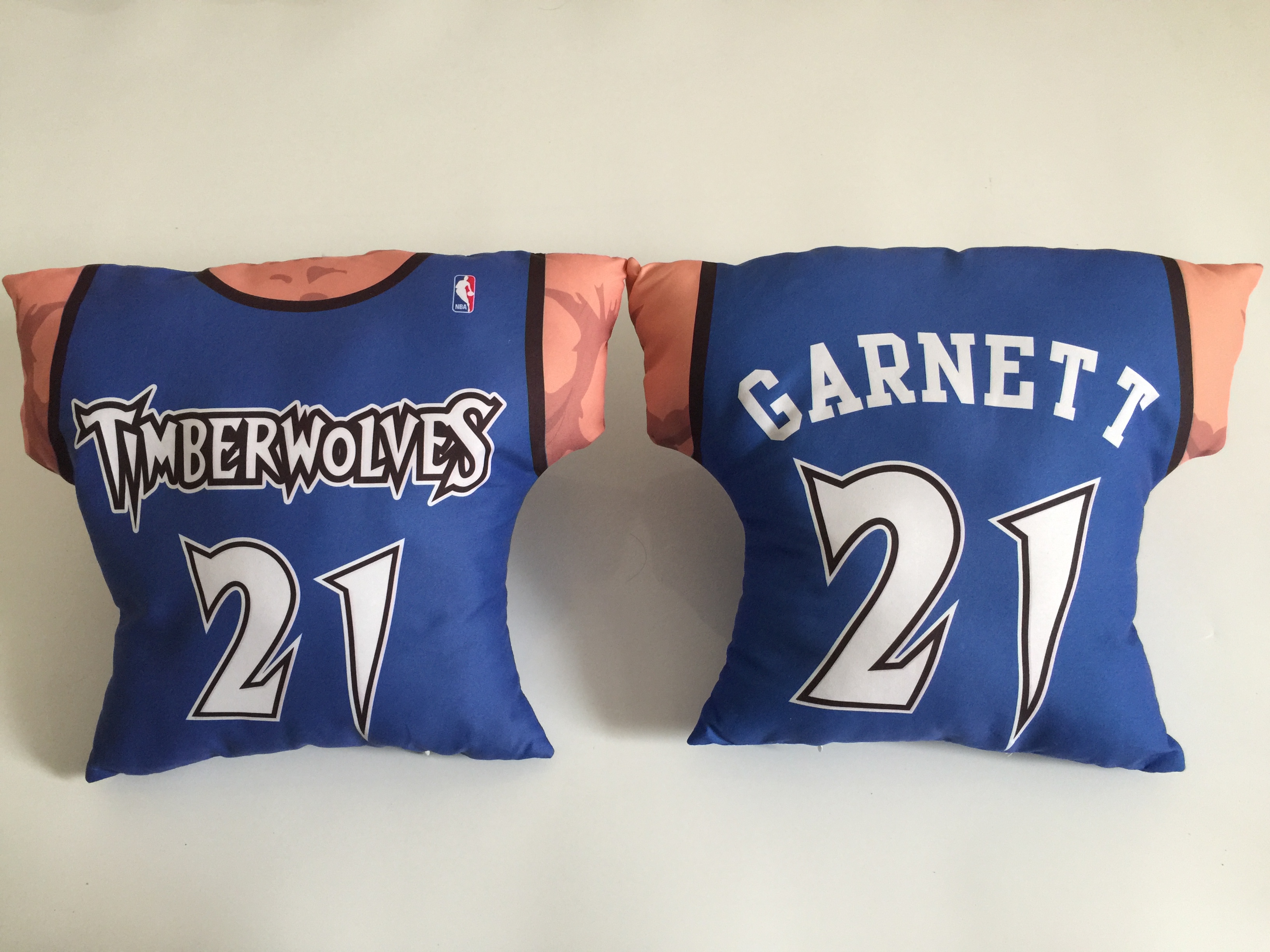 Minnesota Timberwolves 21 Kevin Garnett Blue NBA Pillow