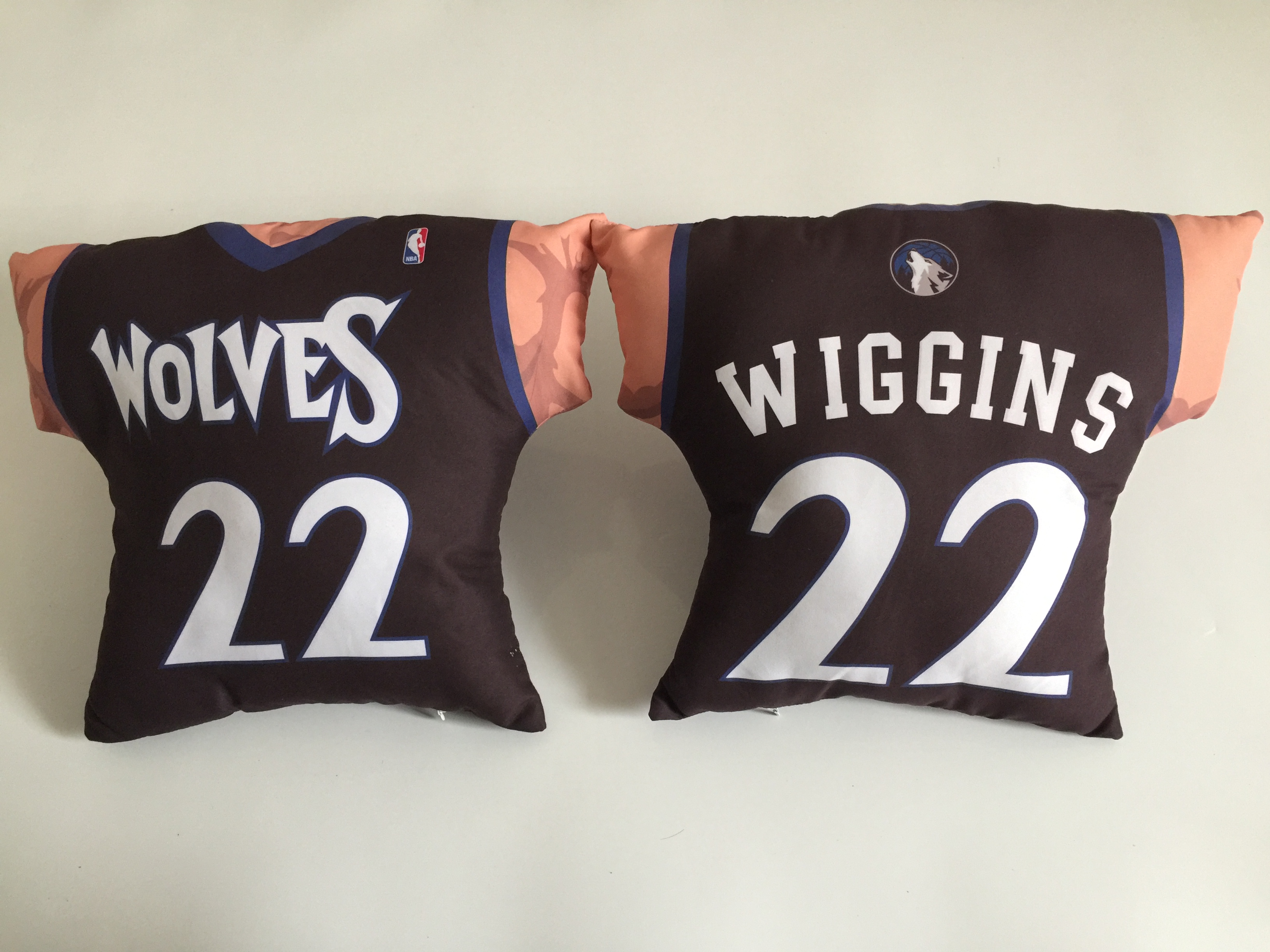 Minnesota Timberwolves 22 Andrew Wiggins Black NBA Pillow