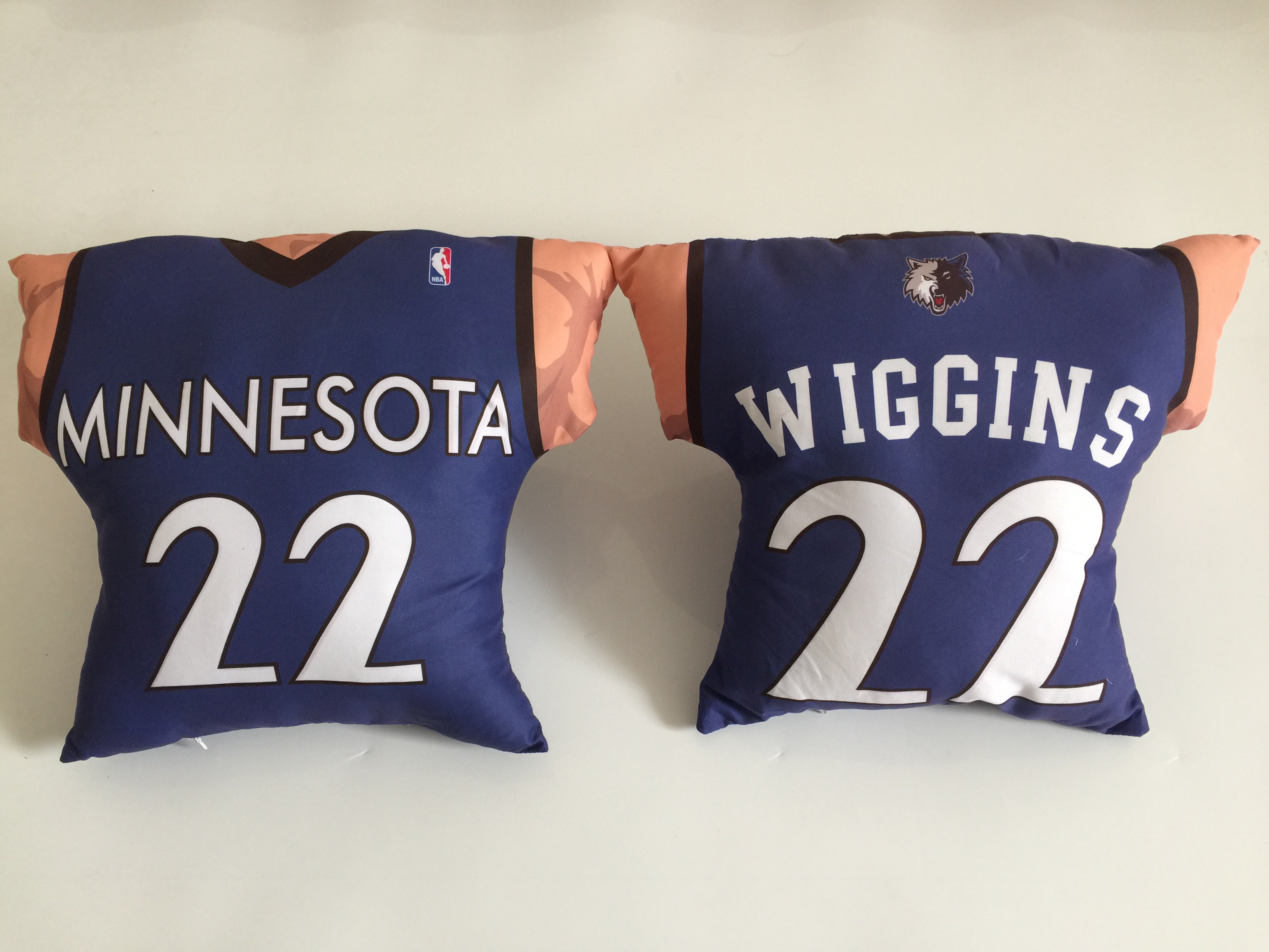 Minnesota Timberwolves 22 Andrew Wiggins Blue NBA Pillow