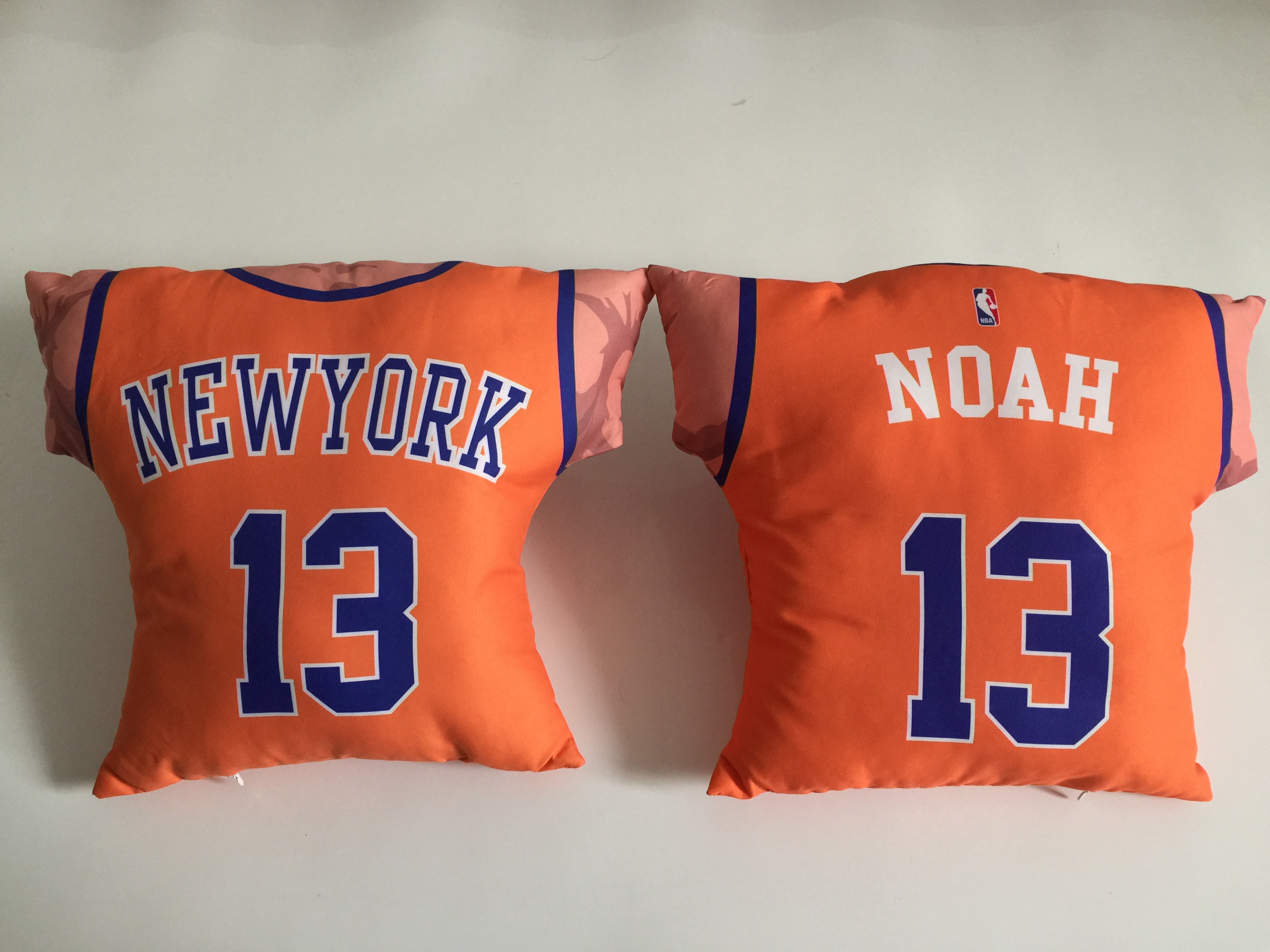 New York Knicks 13 Joakim Noah Orange NBA Pillow