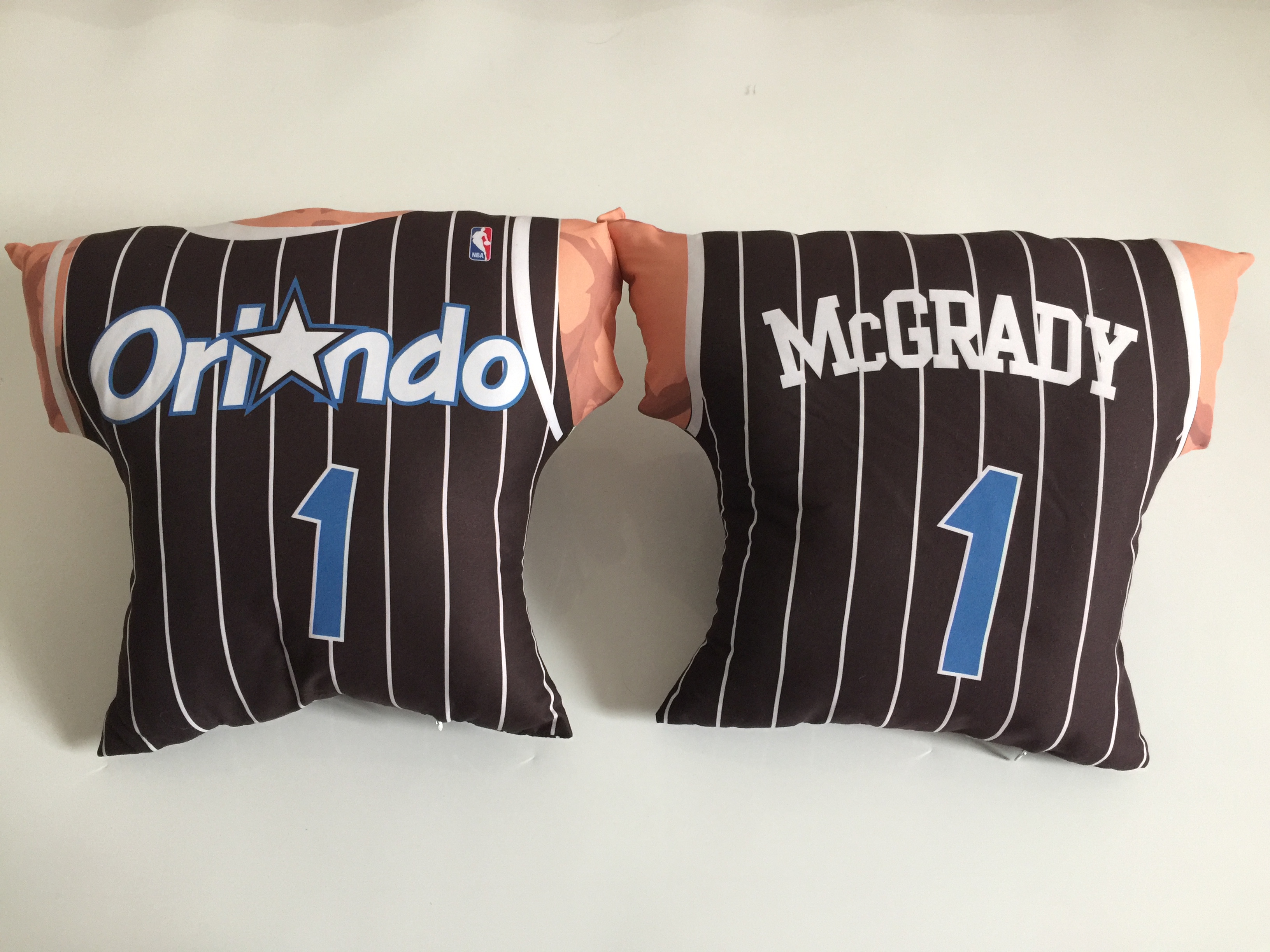 Orlando Magic 1 Tracy McGrady Black NBA Pillow
