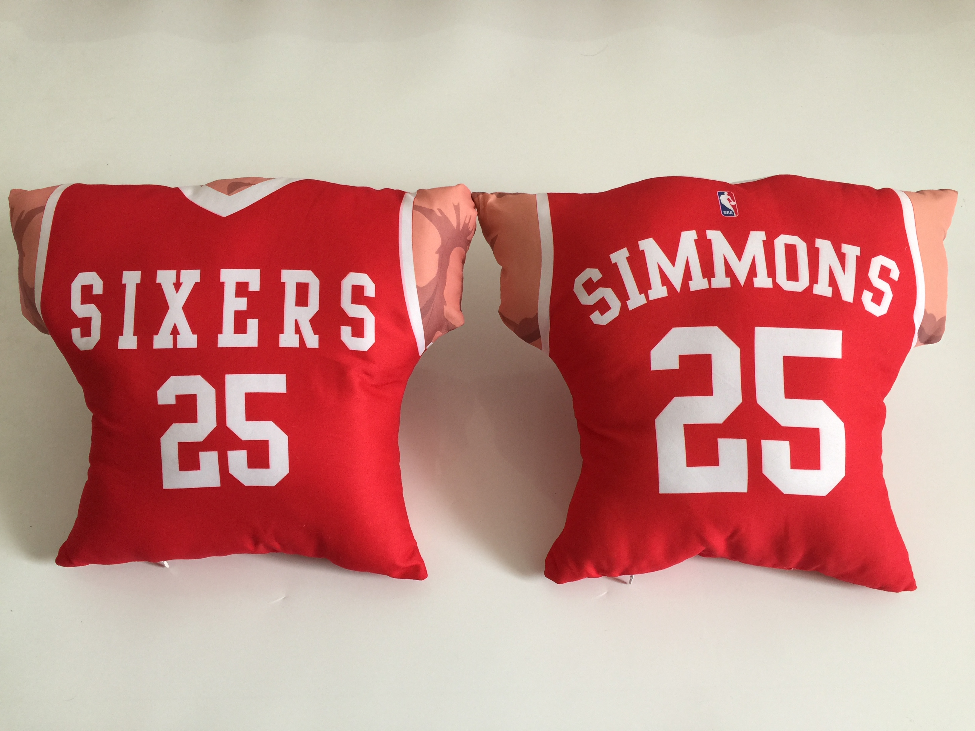Philadelphia 76ers 25 Ben Simmons Red NBA Pillow