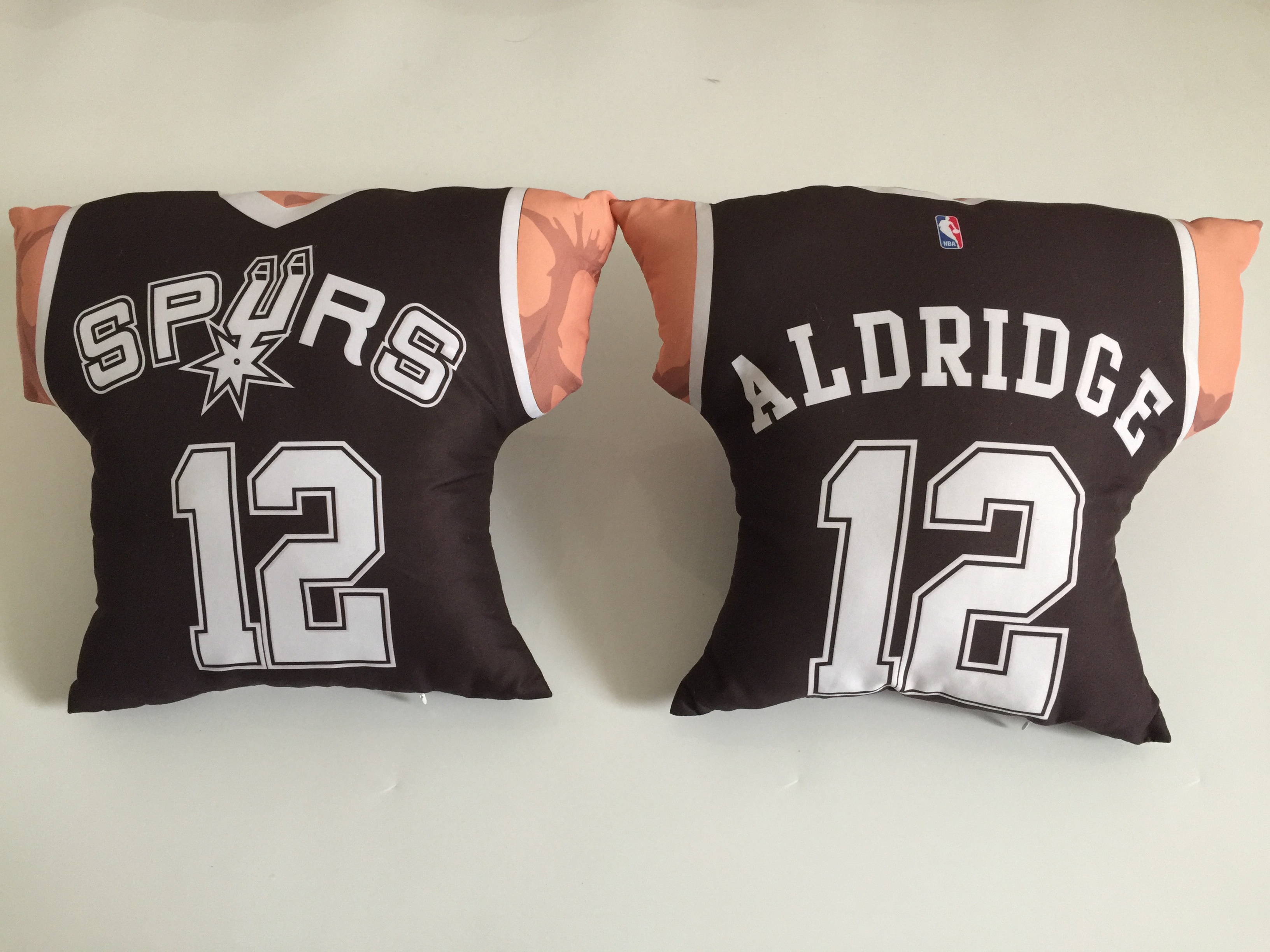 San Antonio Spurs 12 LaMarcus Aldridge Black NBA Pillow