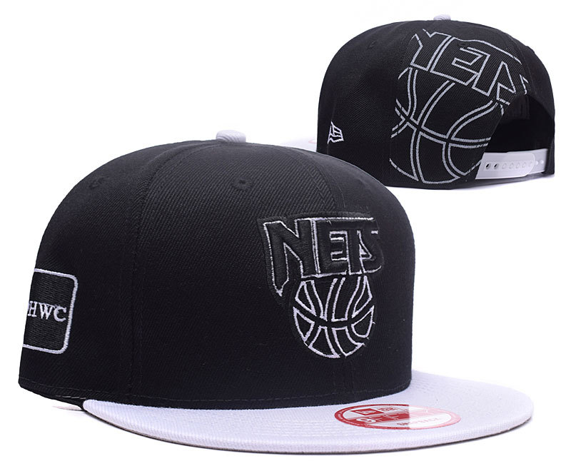 Nets Team Logo Black Adjustable Hat GS