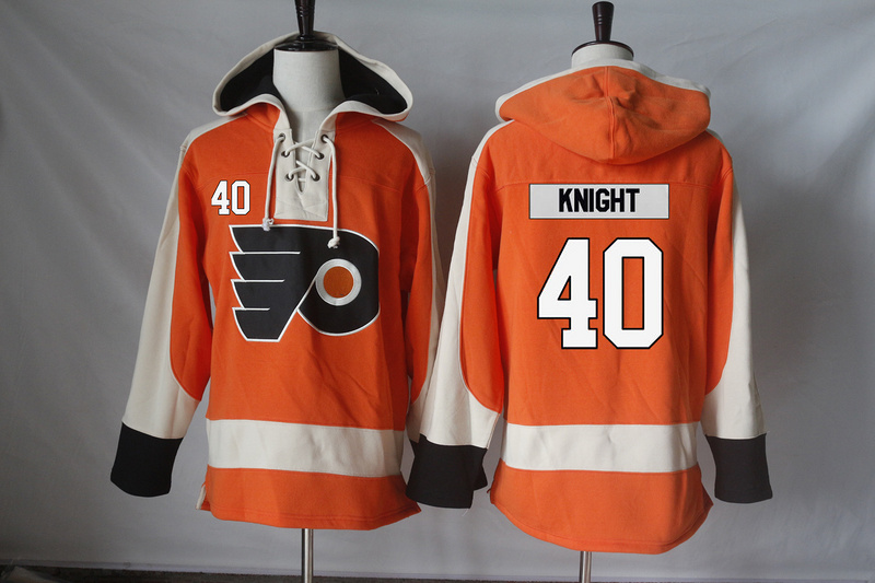 Flyers 40 Corban Knight Orange All Stitched Hooded Sweatshirt