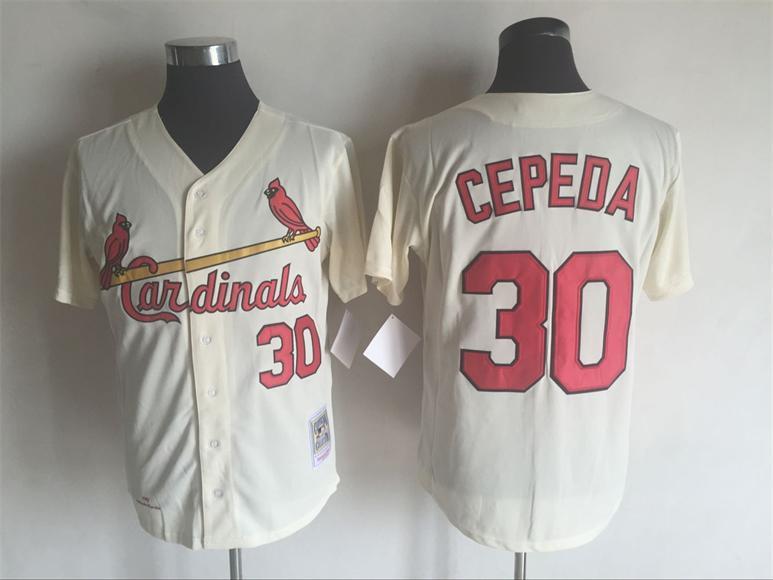 Cardinals 30 Orlando Cepeda Cream Throwback Jersey
