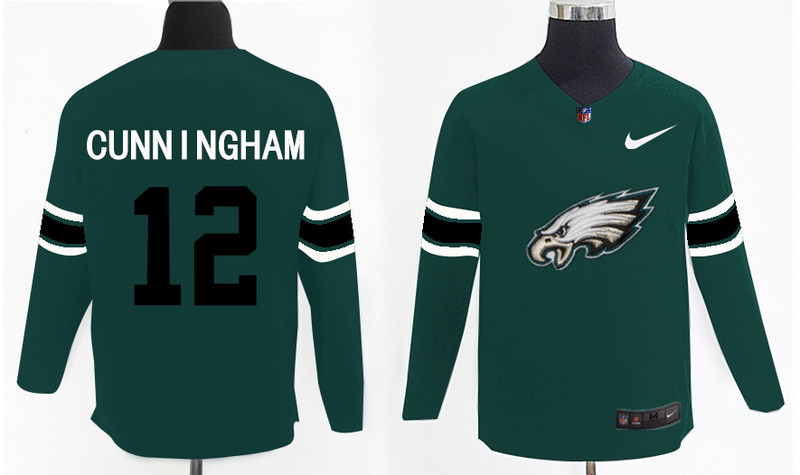 Nike Eagles 12 Randall Cunningham Green Knit Sweater