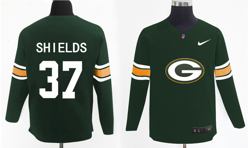 Nike Packers 37 Sam Shields Green Knit Sweater