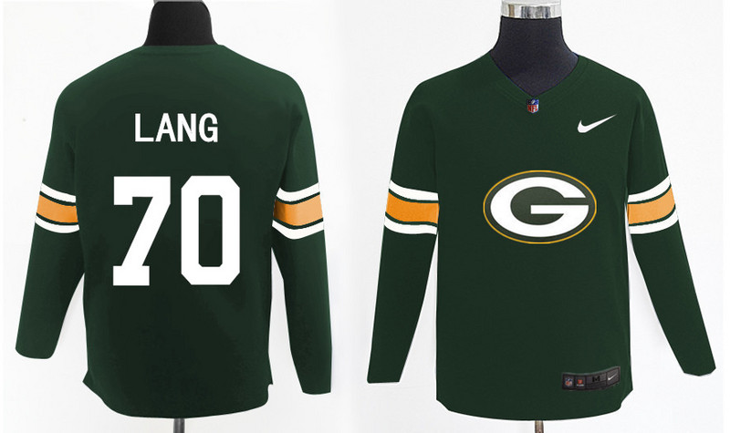 Nike Packers 70 T.J. Lang Green Knit Sweater