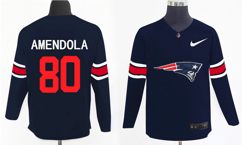 Nike Patriots 80 Danny Amendola Navy Knit Sweater