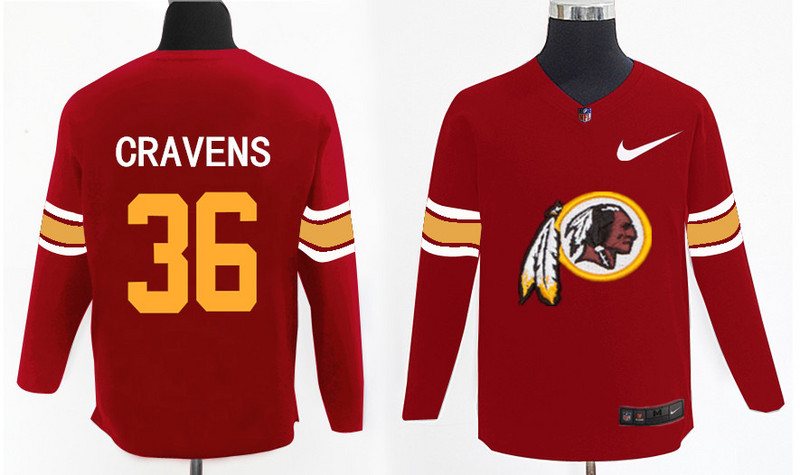 Nike Redskins 36 Su'a Cravens Red Knit Sweater