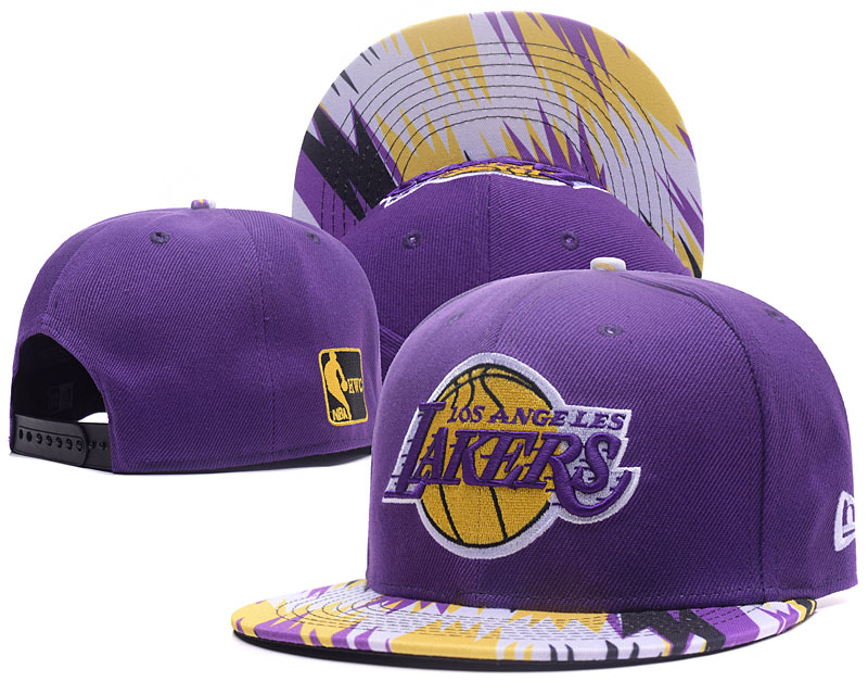Lakers Team Logo Purple Adjustable Hat YS