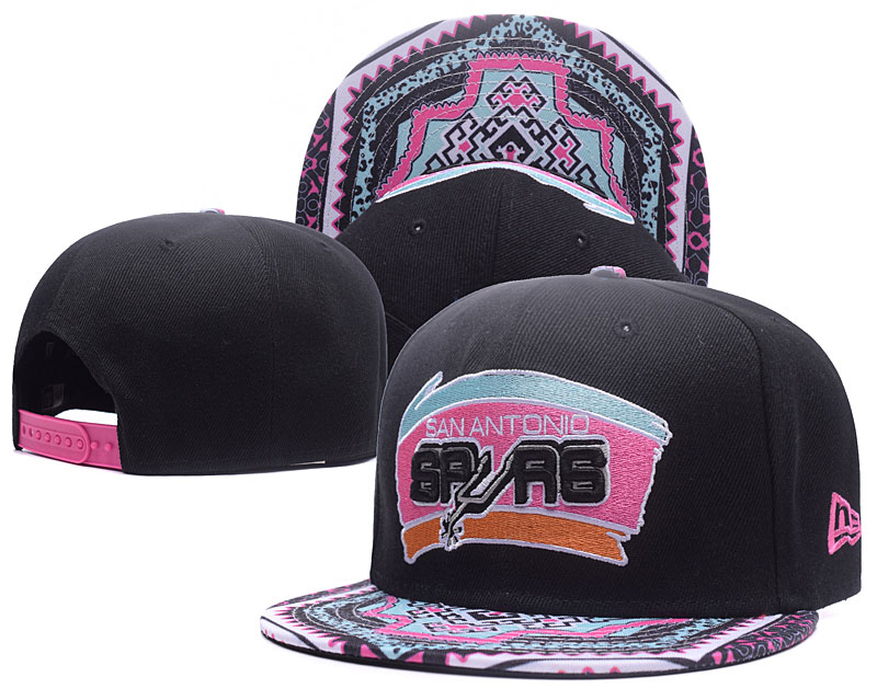 Spurs Team Logo Black Adjustable Hat YS2