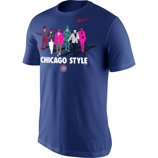 Men's Chicago Cubs Nike Royal Chicago Style T-Shirt