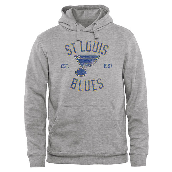 St. Louis Blues Heritage Pullover Hoodie Ash