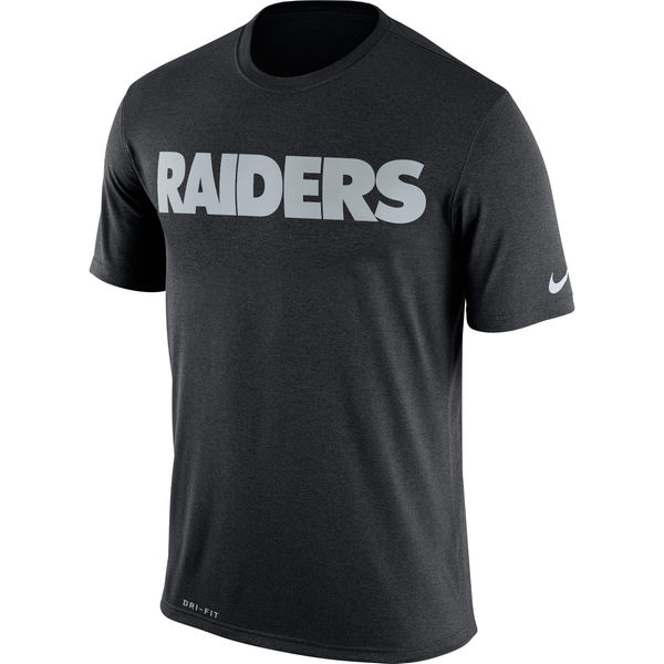 Oakland Raiders Nike Legend Wordmark Essential 3 Performance T-Shirt Black