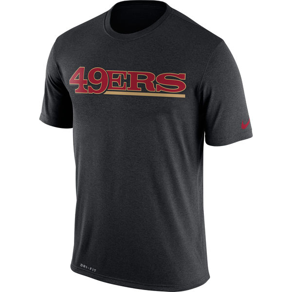 San Francisco 49ers Nike Legend Wordmark Essential 3 Performance T-Shirt Black