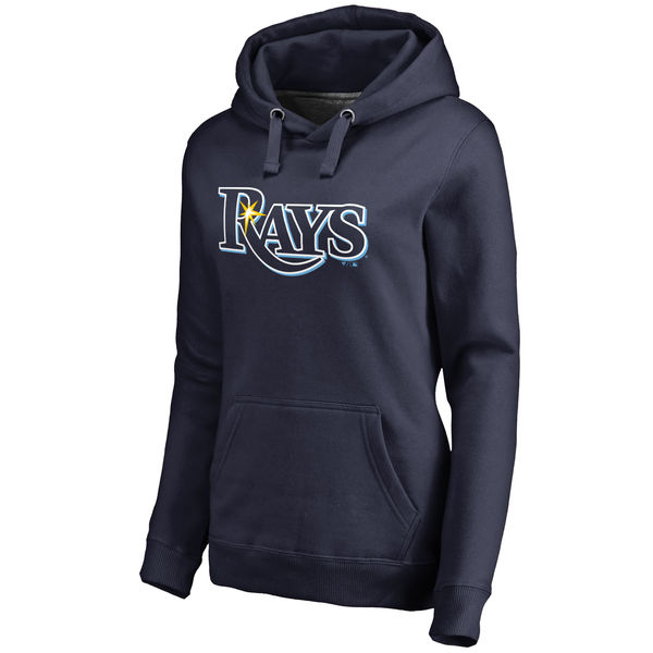 Tampa Bay Rays Women's Team Color Primary Logo Pullover Hoodie Navy