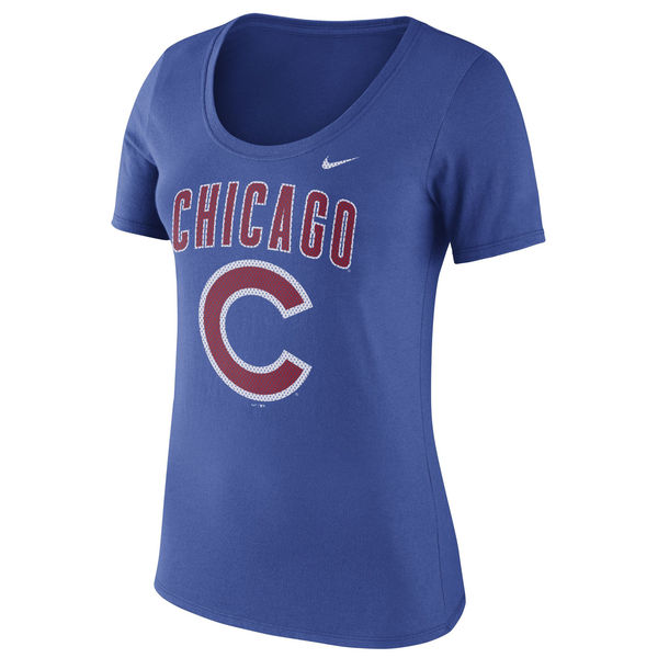 Women's Chicago Cubs Nike Royal Core T-Shirt