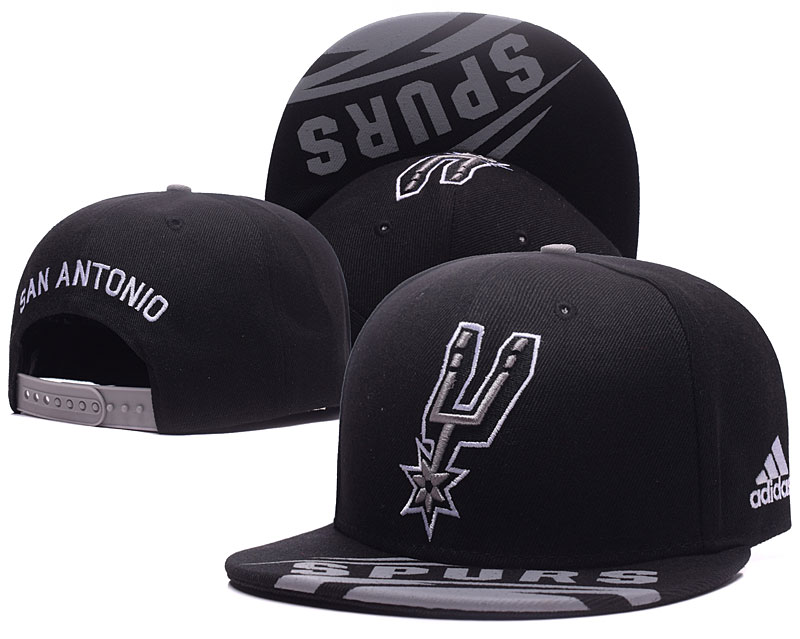 Spurs Team Logo Black Adjustable Hat YS