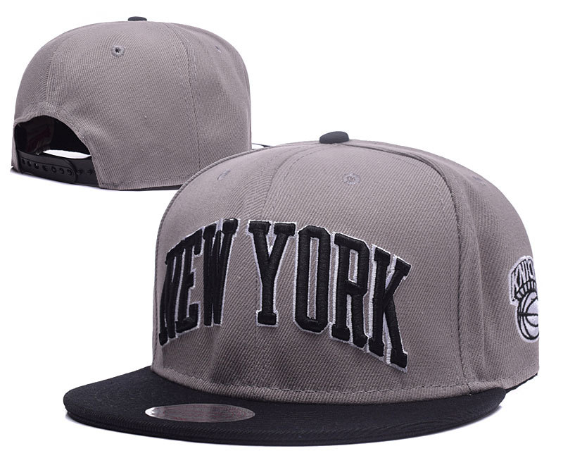 Knicks Team Logo Grey Adjustable Hat GS